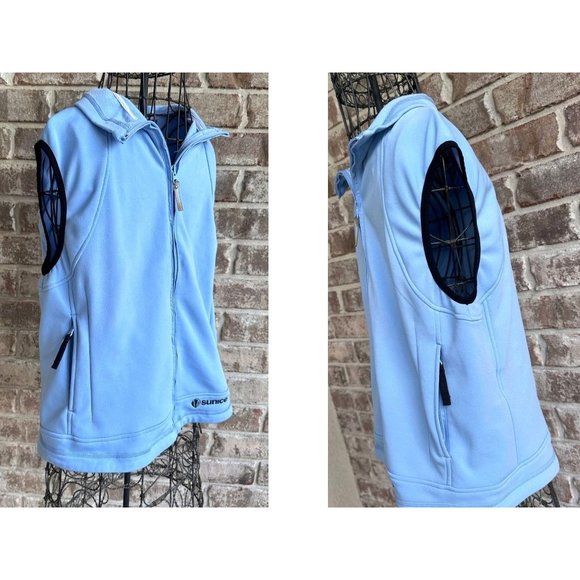 Ladies Sunice Weather Vest Size M Blue Front Zp Pockets Lined Golf Tenni… - Picture 3 of 12